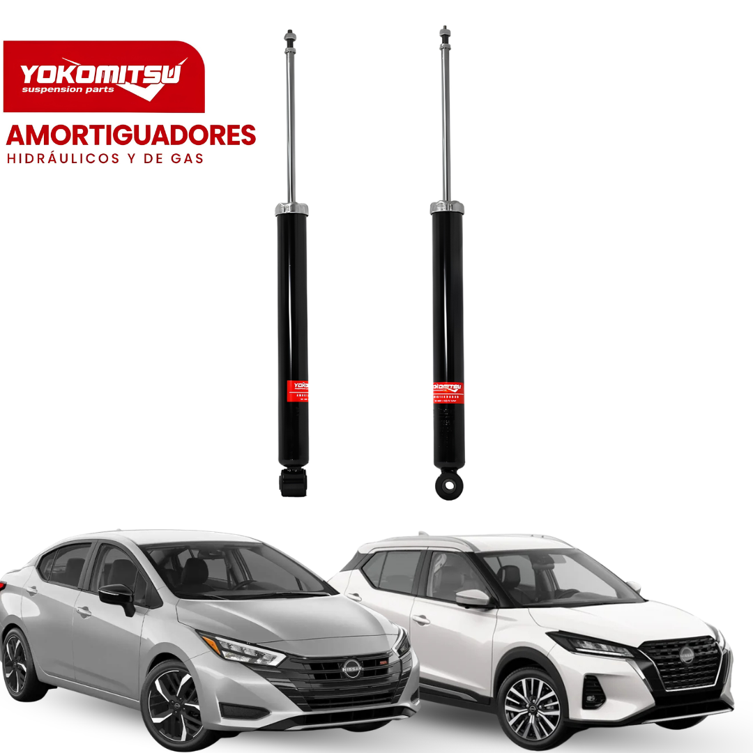 Par Amortiguadores Traseros para Nissan Versa 2020-2025 - Izquierdo y Derecho, de Gas